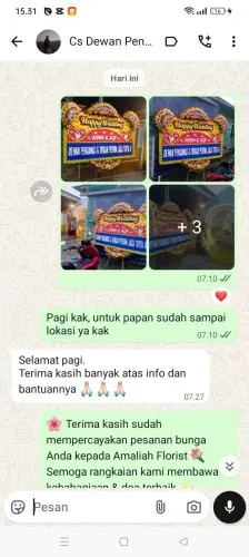 Testimonial Papan Bunga Pernikahan pandat