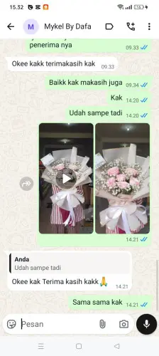 Testimonial Buket Bunga pandat