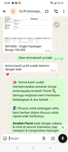 Testimonial Papan Bunga pandat