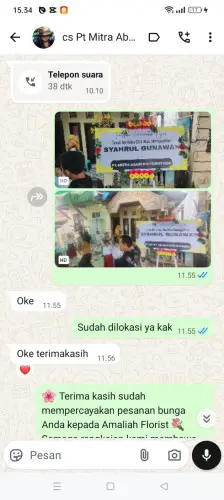 Testimonial Papan Bunga pandat